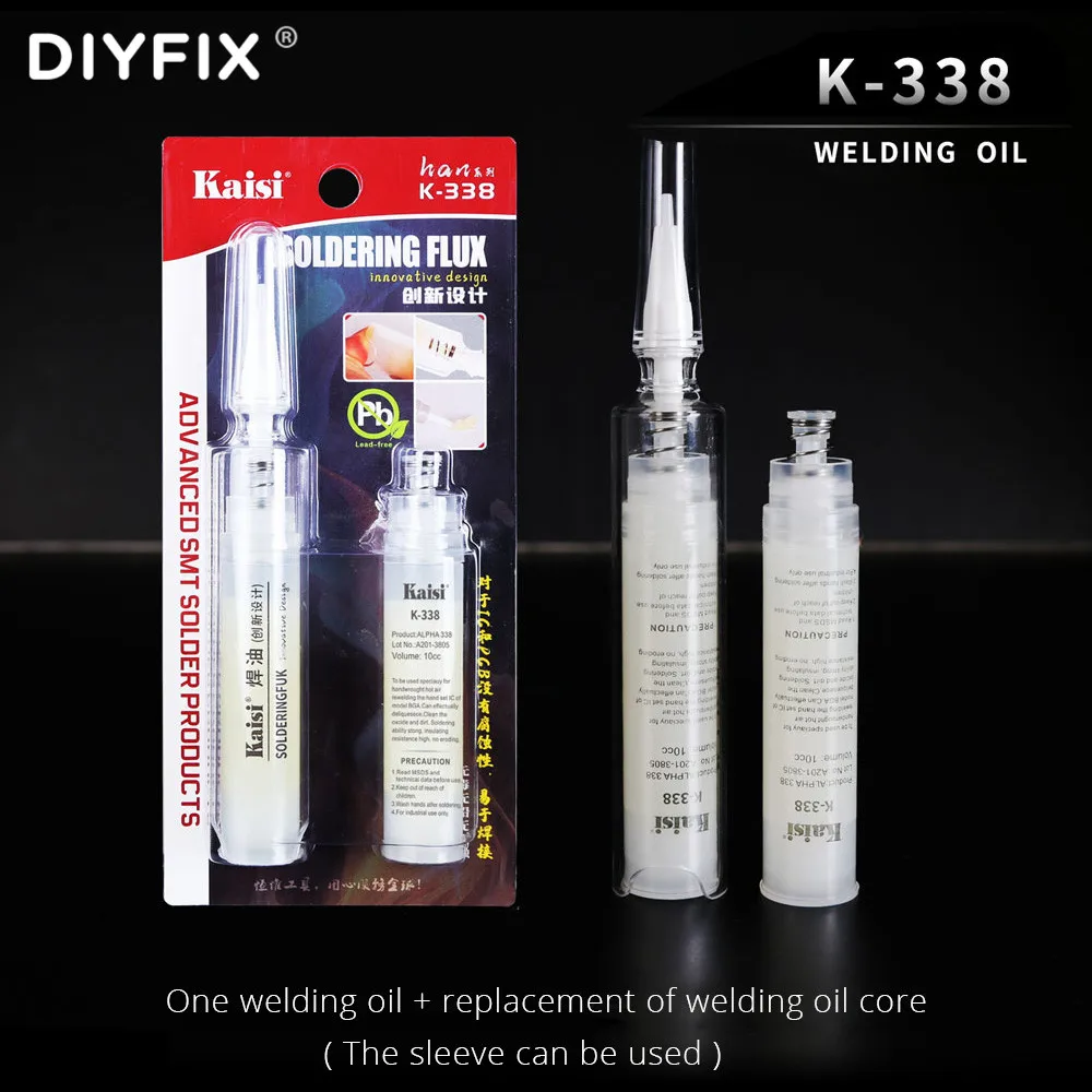 Kaisi K338 Leadfree Solder Flux Welding Oil NoClean For BGA PCB
