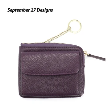 

Genuine Leather Embossed Leather Full-grain Leather Key Purse Coin Bag Hipster Women's Wallet Grocery Shopping Wallet