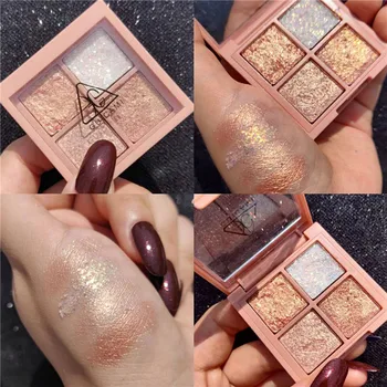 

4 Color Eye Shadow Palette Matte Onion Pearlescent Fine Glitter Eye Shadow Makeup Comestics Tools Easy To Wear EyeShadow TSLM2