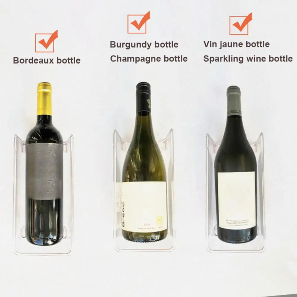 Kitchen Refrigerator Organizer Wine Beer Bottle Storage Rack Stackable Bottle Holder Countertop Storage Shelf Space Saving