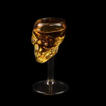 Transparent Beer Wine Cup Bottle Glass Skull Cup Red Wine Sober Kitchen Accessories High Cocktail Glasses from Skull Stores