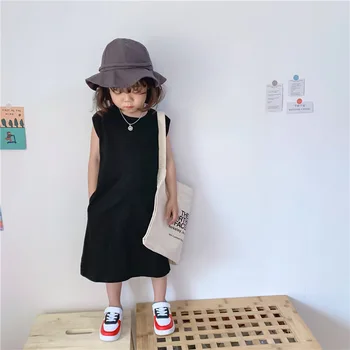 

2020 Korea Style Girls Dress Summer Sleeveless Fashion Girls Dresses 2-7 Years