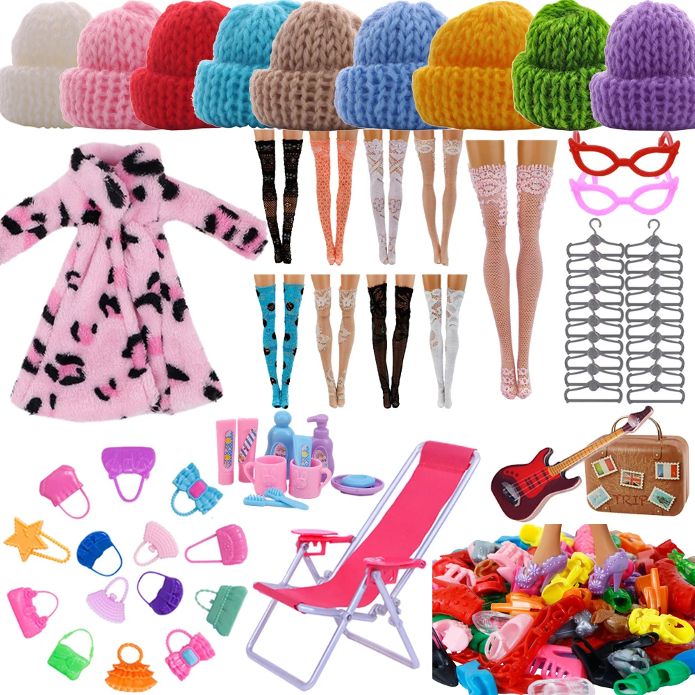 Barbies perchas para ropa de muñeca Barbie, accesorios para muñecas, zapatos, medias, gafas de sol, bolsas para silla, 11,8 pulgadas, - AliExpress