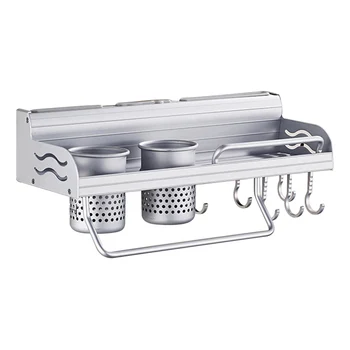 

Knife Holder Modern Pot Lid Hanging Spice Jar Condiment Kitchen Utensil With Hooks Wall Mounted Chopsticks Storage Organizer Pan