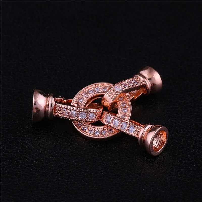 Rose Gold Juya ручной работы барокко ювелирные изделия материал золото/серебро застежка Крюк Застежка аксессуары для женщин Бисероплетение жемчужные бусины Изготовление ювелирных изделий - Цвет: Rose Gold