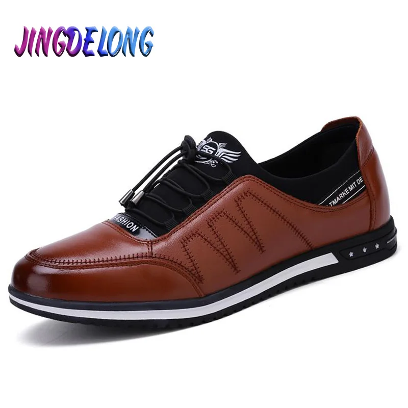 

Autumn New Men Casual Shoes Quality Leather Men Oxfords Handmade Lace-Up Male Formal Business Wedding Dress Shoes Big Size 38-48