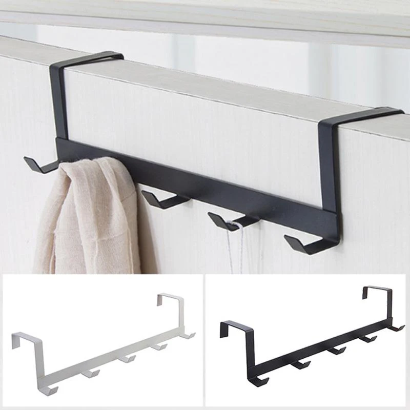 Gancho de hierro forjado para puerta, toalla, sombrero, percha, colgador de pared, sombrero para percha, cocina duradera, 5 ganchos