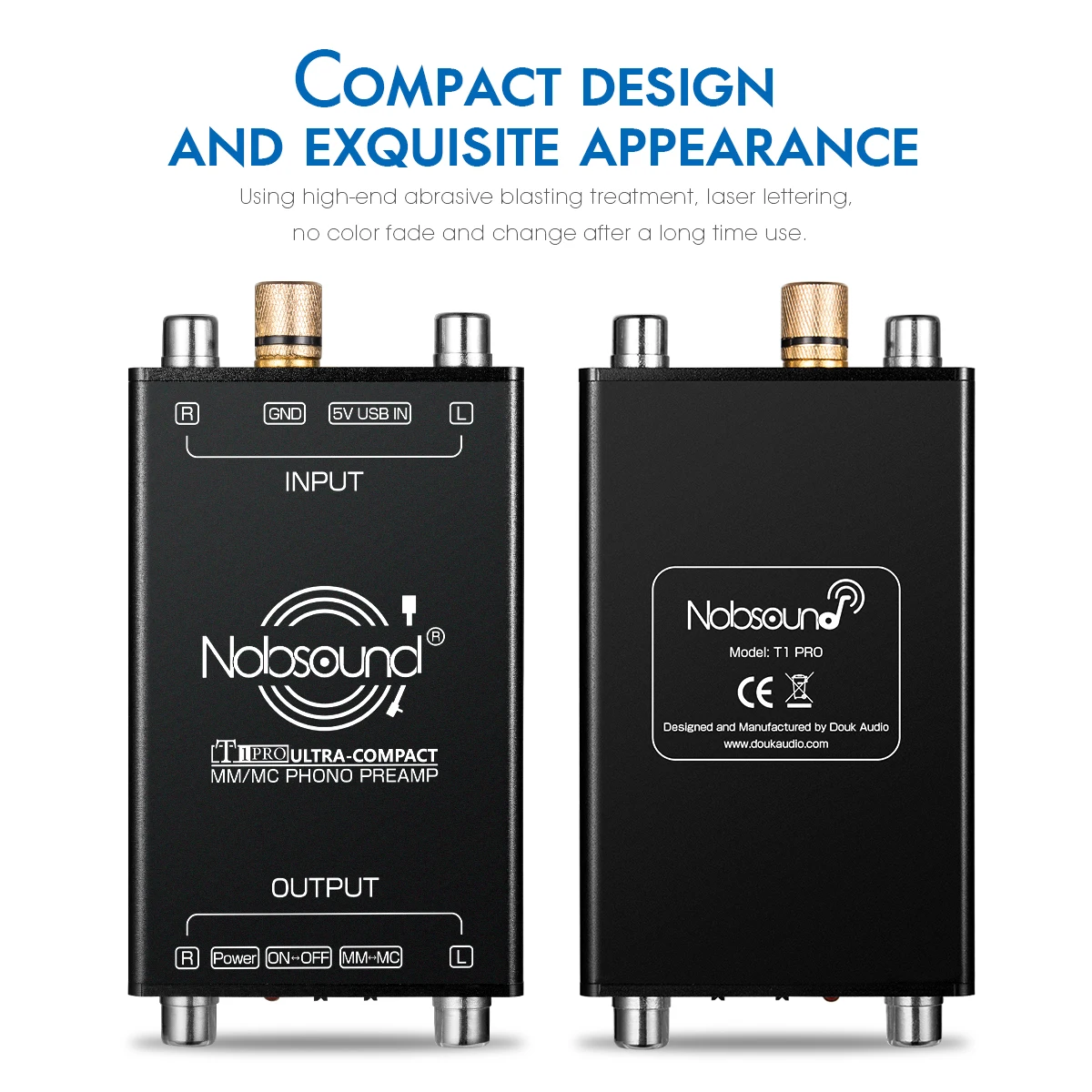 Douk Audio HiFi ультра компактный MM MC фонограф проигрыватель для поворотного стола