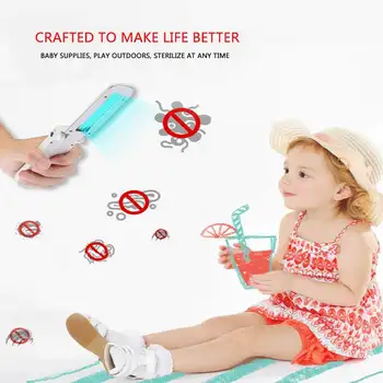 

USB Portable Ultraviolet UV Disinfection Lamp Sterilization Lamp Handheld Folding for Home Office Travel