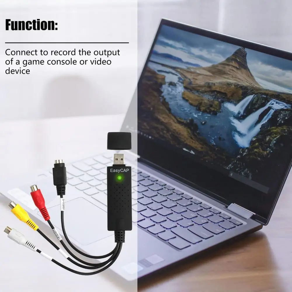 USB адаптер Easycap 2 0 для ТВ видео аудио VHS на DVD HDD конвертер карта захвата компьютера