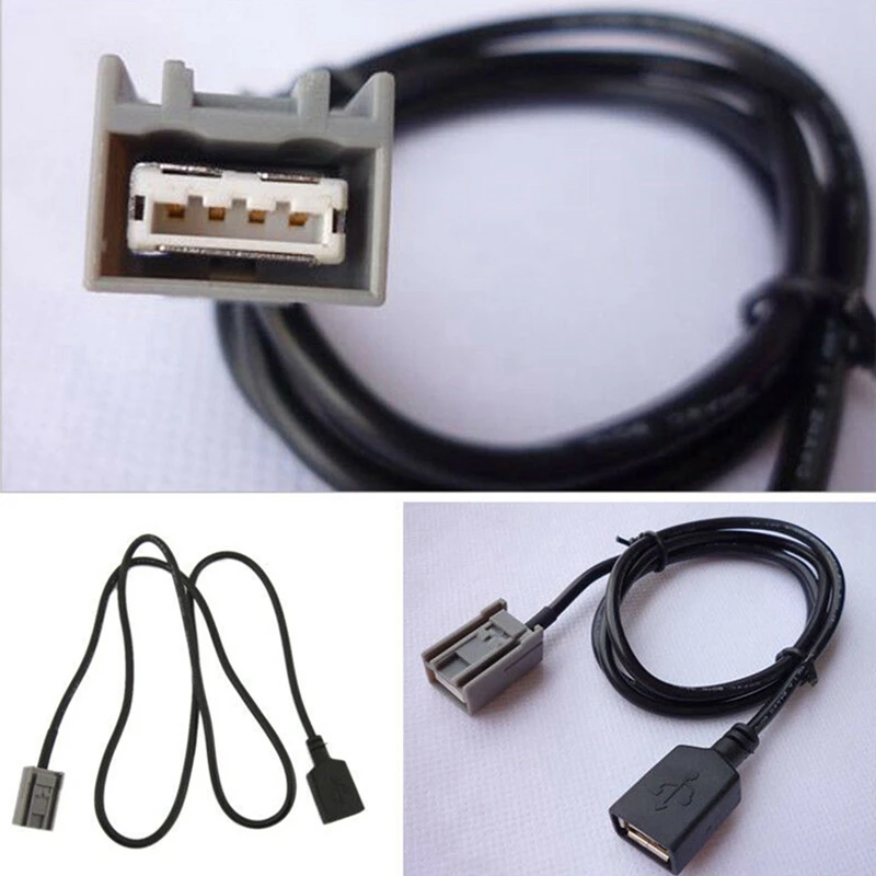 1 Pcs ڵ Aux USB ̺   Ʈ Ȯ ̾  4 Pcs 극ũ Ŭġ   е
