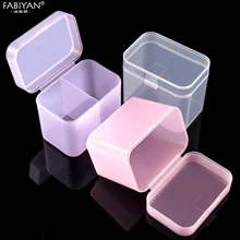 Аксессуары для дизайна ногтей, коробка для хранения инструментов, пластиковый прозрачный маникюрный набор, пустой чехол для чистки хлопка, блокнот-органайзер, контейнер