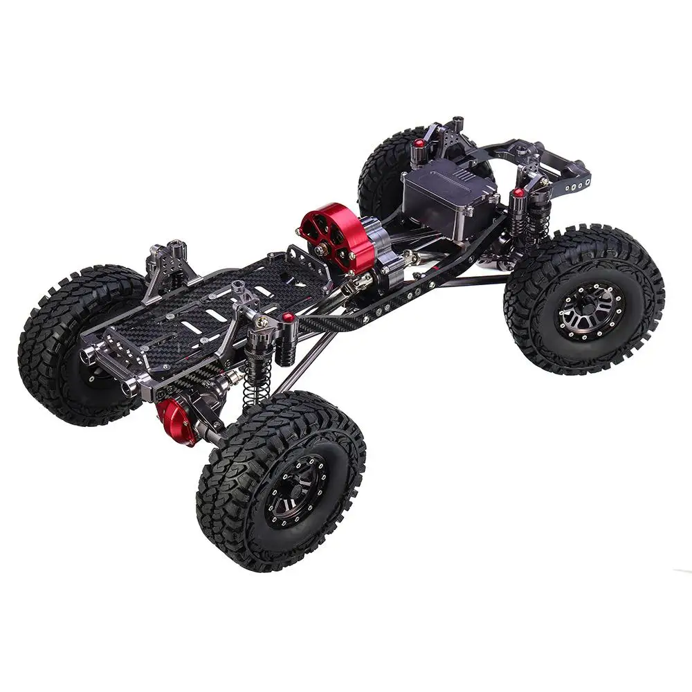 Алюминиевый корпус карбоновой рамы с ЧПУ для 1/10 гусеничных осевых SCX10 Rc шасси