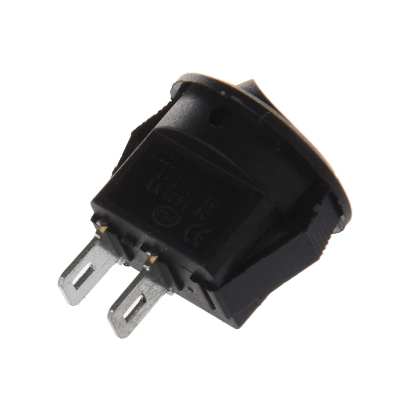 10pcsx AC 3A/250V 6A/125V ВКЛ-ВЫКЛ I/O SPST 2 кнопки Pin в круглый лодка кулисный переключатель