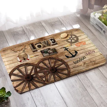 Фланцевый плюшевый 3D коврик для пола противоскользящий дверной животные