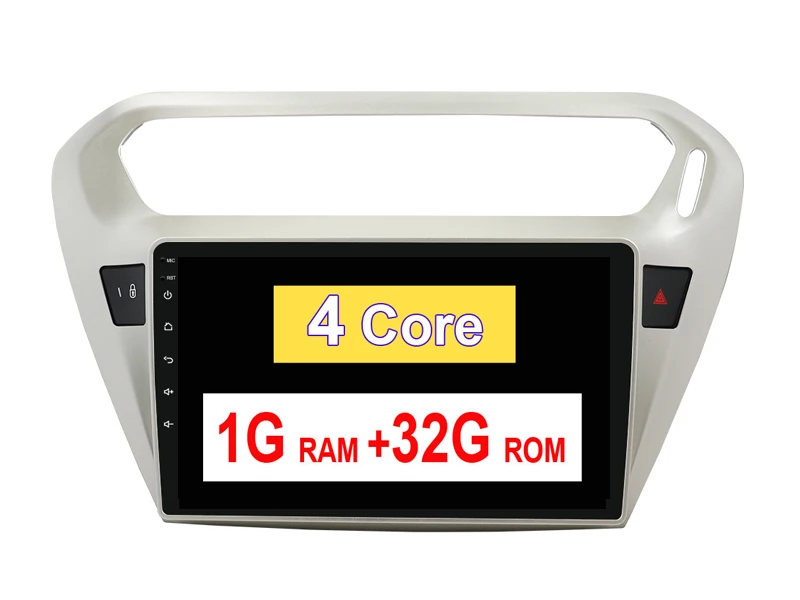 4 CORE-1G 32G 1 Din автомагнитола для peugeot 301 2013- Автомобильный gps стерео видео плеер multimidia Android 9,0 Bluetooth OBD DAB+ Разделенный экран - Цвет: 4 CORE-1G 32G