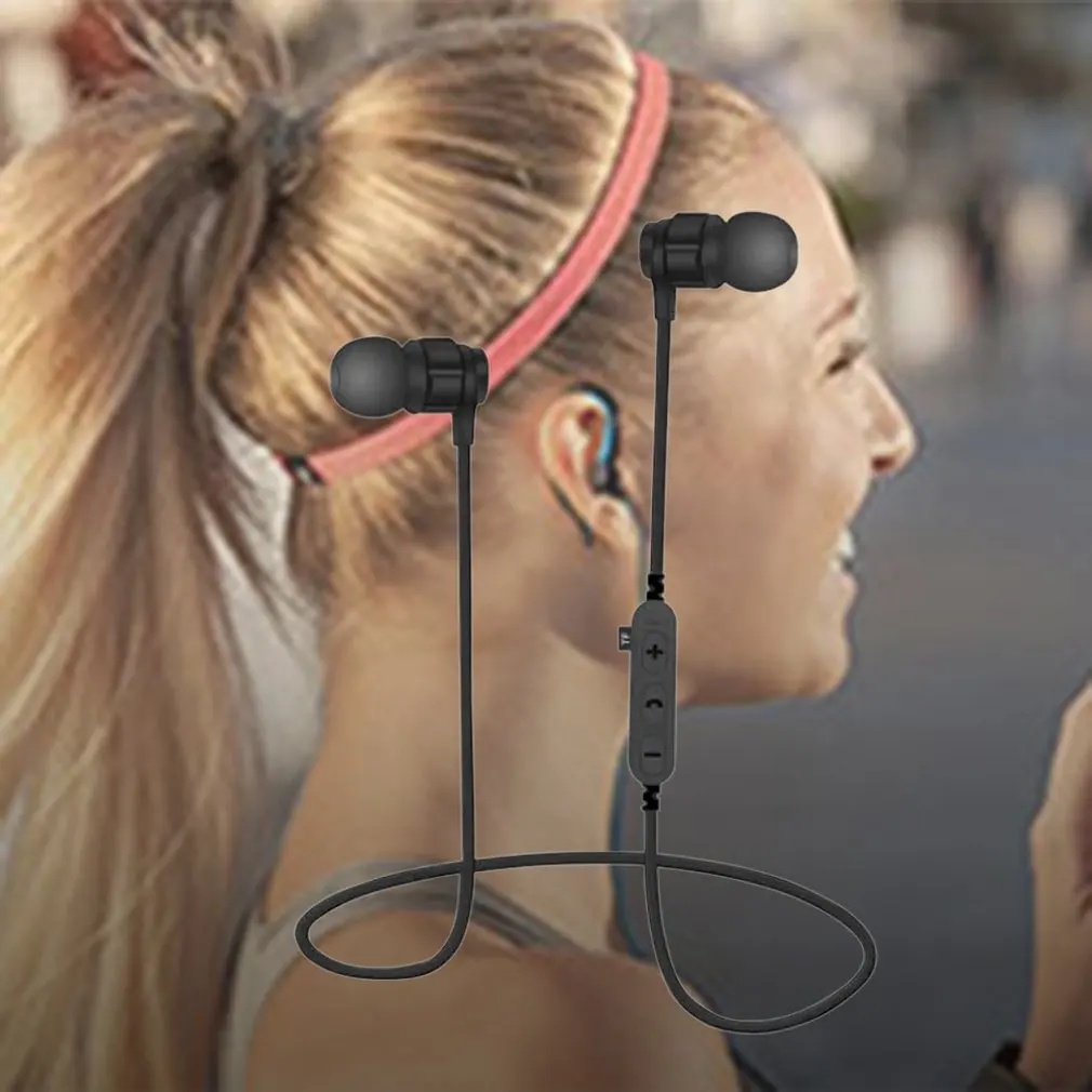 Магнитные музыкальные Bluetooth 4,1 наушники спортивные беговые беспроводные Bluetooth наушники с микрофоном для телефона