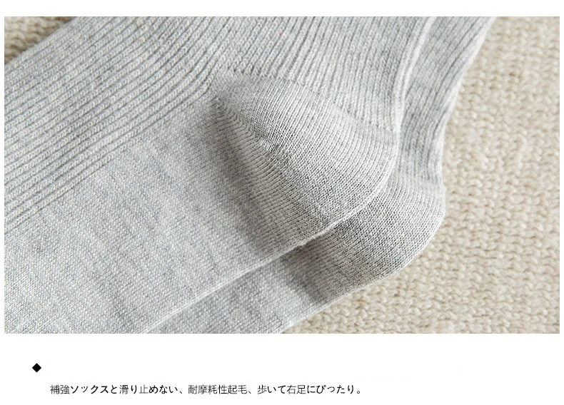 CHAOZHU  Japanese Korea High School Girls High Socks Loose Solid Colors Double Needles Knitting Cotton Long Socks Women