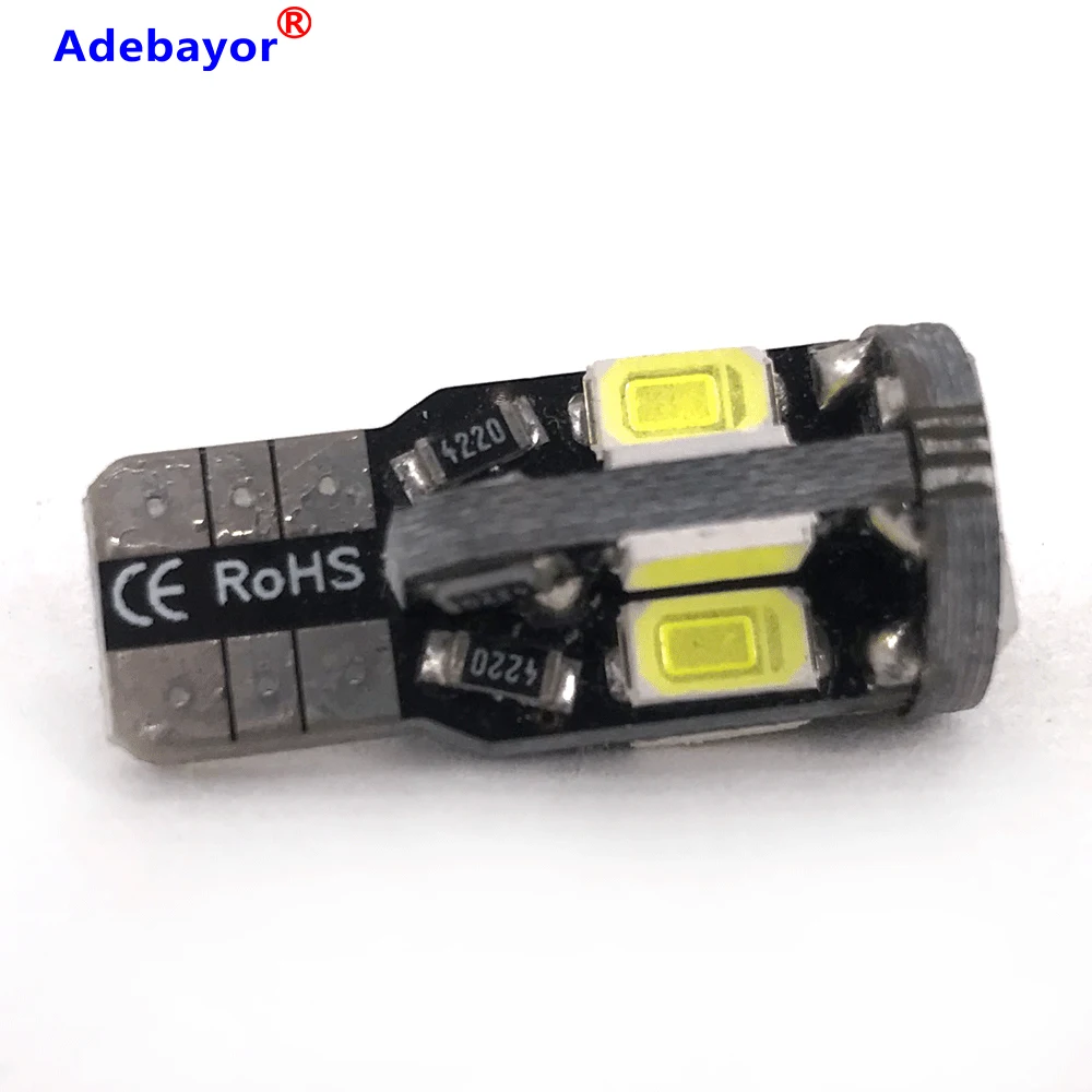 

10x T10 W5W 10 led 5630 5730 SMD Canbus Error Free auto Clearance tail Lights CAR Wedge parking dome lamp bulb Car Side Light
