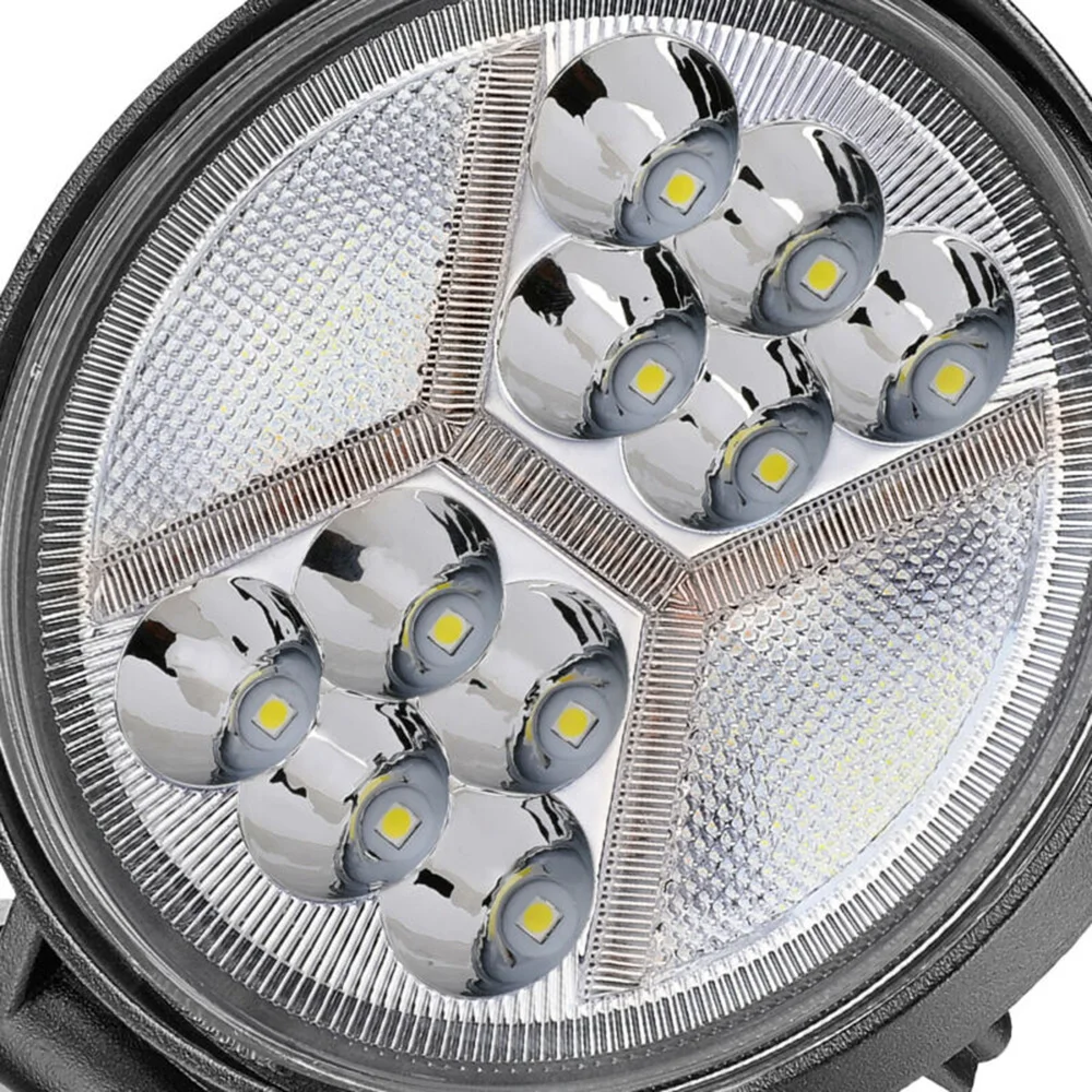 

High Quality Material 1 Pair 400W Round LED Work Driving Lights Spot Flood DRL Fog Lamp White&amber
