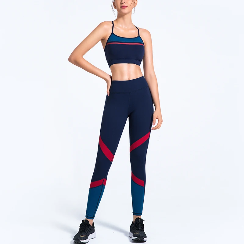 2 Piece Sport Clothing Backless Sport Suit Workout Tracksuit For Women Running Tight Dance Sportswear Gym Women Yoga Set