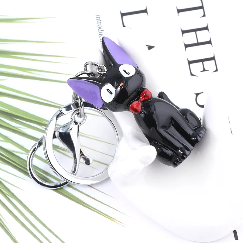 Kiki Черный кот сервис Хаяо Миядзаки брелок кулон ювелирные изделия для мужчин и женщин аксессуары на цепочке для ключей от автомобиля