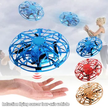 

Mini Drone Quadcopter Induction Levitation UFO LED Light USB Charging Kids Gift NSV775