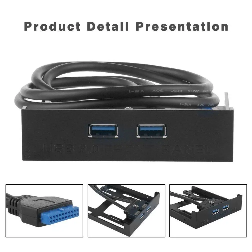 3," 20 Pin Floppy Bay Передняя панель 2 порта USB3.0 разъем адаптера расширения Лот