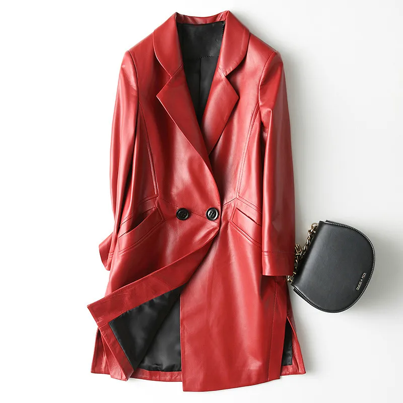 

100% Sheepskin Coat Genuine Leather Jacket Women Real Leather Windbreaker Korean Spring Autumn Veste Femme KQN22100-6 YY1567