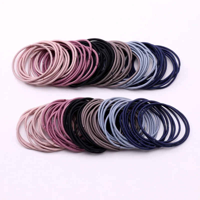 50Pcs Simple Chic Scrunchy Elastic Hair Rope Ring Wholesale Girls Rubber Band Without Seam bands Accessories | Детская одежда и