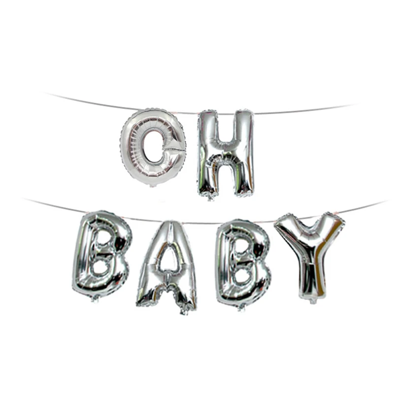 16 дюймов Новый oh baby алюминий воздушный шар с буквенным принтом комплект shower Для