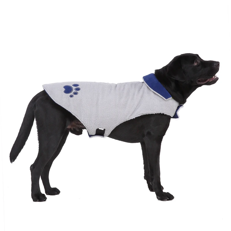 Теплые зимние для собак Одежда для собак пальто Pet бархатная теплая куртка для осени и зимы, средние и большие собаки двухстороннее пальто для собак