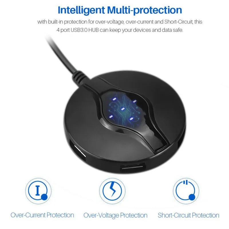 4 порта USB 3,0 концентратор Высокоскоростной USB 2,0 концентратор Мульти usb разветвитель расширение мини-концентратор для ПК ноутбук концентратор адаптер usb-хаб мини
