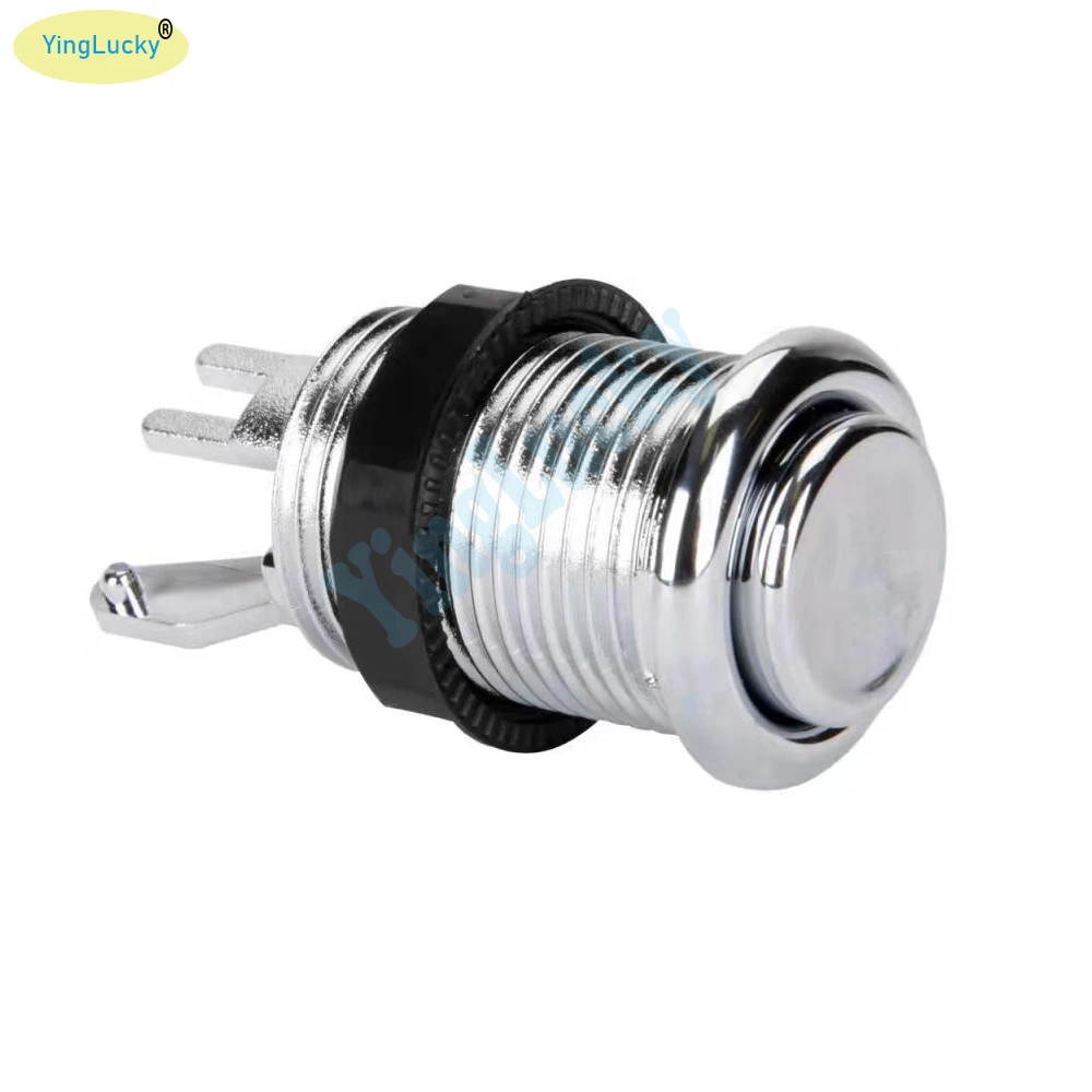 Pulsanti Arcade In Stile Americano Da 10 Pezzi Pulsanti Cromati E Dorati Da 28Mm Per Sale Giochi, Console Per Videogiochi, Sostituzioni Dei Pulsanti