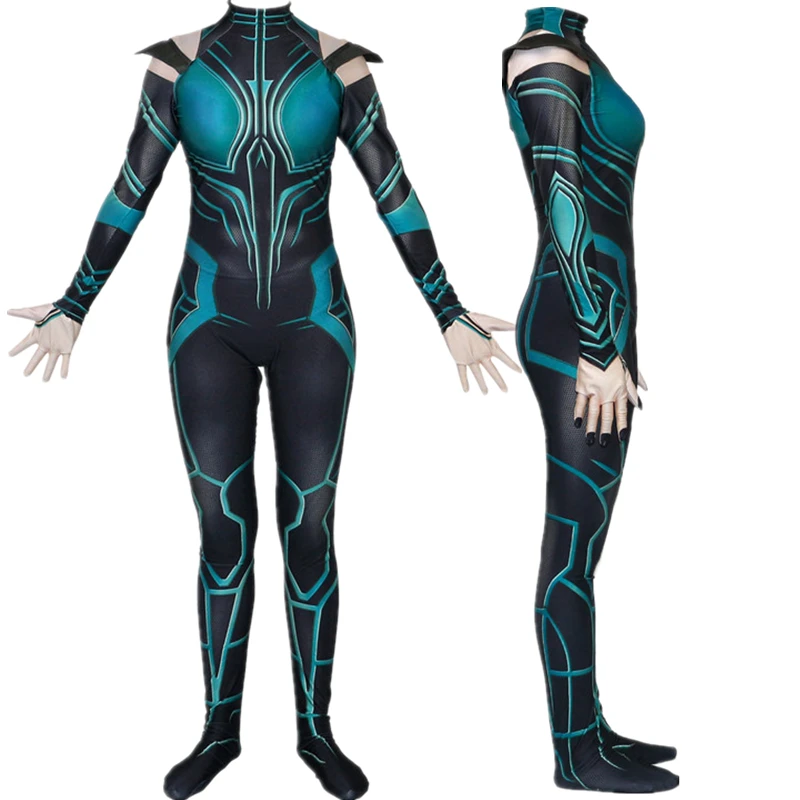 Halloween Thor Ragnarok Hela Cosplay Costume Zentai Bodysuit Suit Jumpsuits