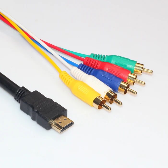 MODAO 5ft Full HD 1080P HDMI Male-5 коаксиальный rgb-разъем Аудио Видео AV компонентный кабель 7,31