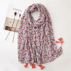 Шарф Лолита foulard femme mori/осенне-весенний японский пасторальный стиль, свежий сладкий длинный принтованный хиджаб шарф