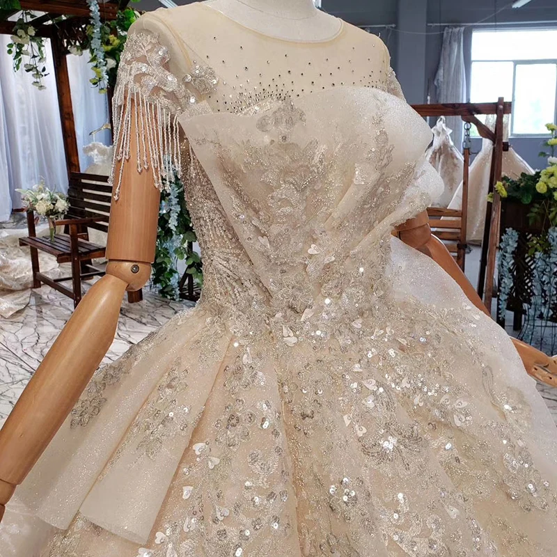 HTL794 специальные свадебные платья с длинным шлейфом аппликации из бисера o-образным вырезом Короткое свадебное платье с рукавами найти магазин vestidos de noiva princesa
