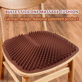 

YRHCD Washable Bullet Head Silicone Massage Cushion Summer Breathable Silicone Pad Mat Office Car Relieve Pain Tired Gel Cushion