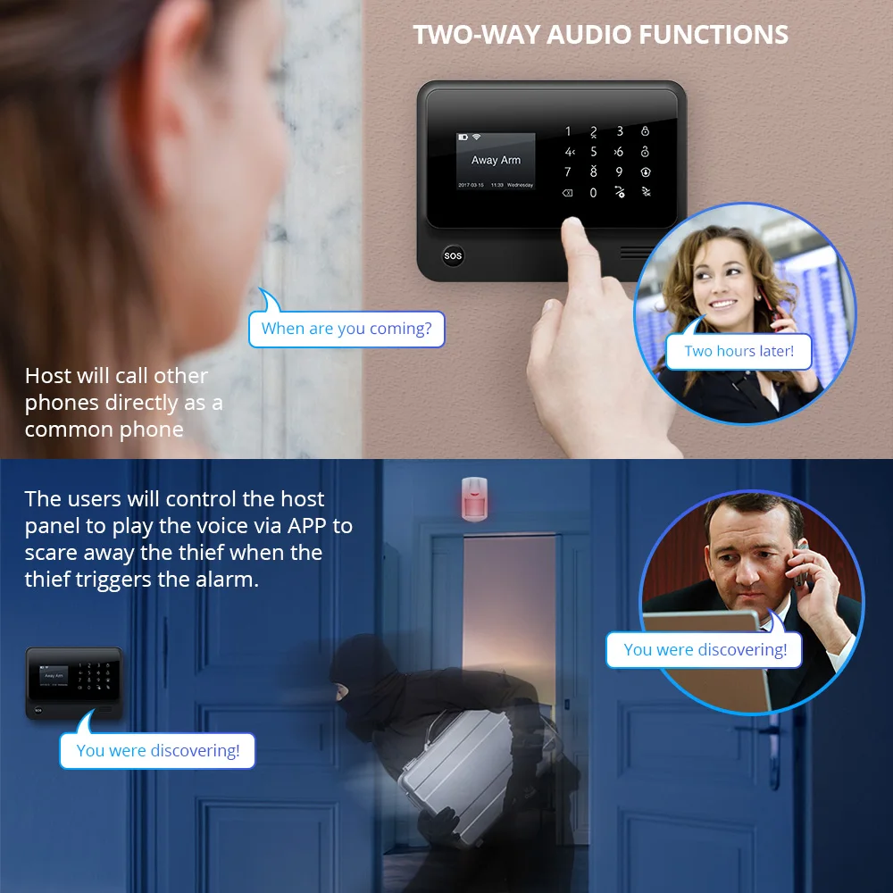 G90B PLUS 2.4G Wifi GSM GPRS SMS Alarm System APP Remote Control Smart Socket Home Security Intelligent Systems