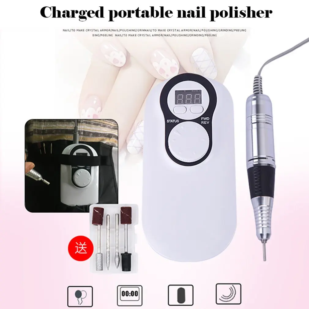 

Nail Polishing Machine Rechargeable Portable Nail Polishing Machine 30000 Turn Electric Unloading Machine With Waist Pack