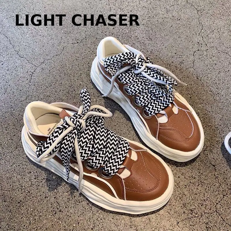 Plus Fleece Winter Shoes Flat Platform Shoes Skate Shoes Woman Ins Women Tide Low Top Sneakers Streetwear Ladies High Top Shoes