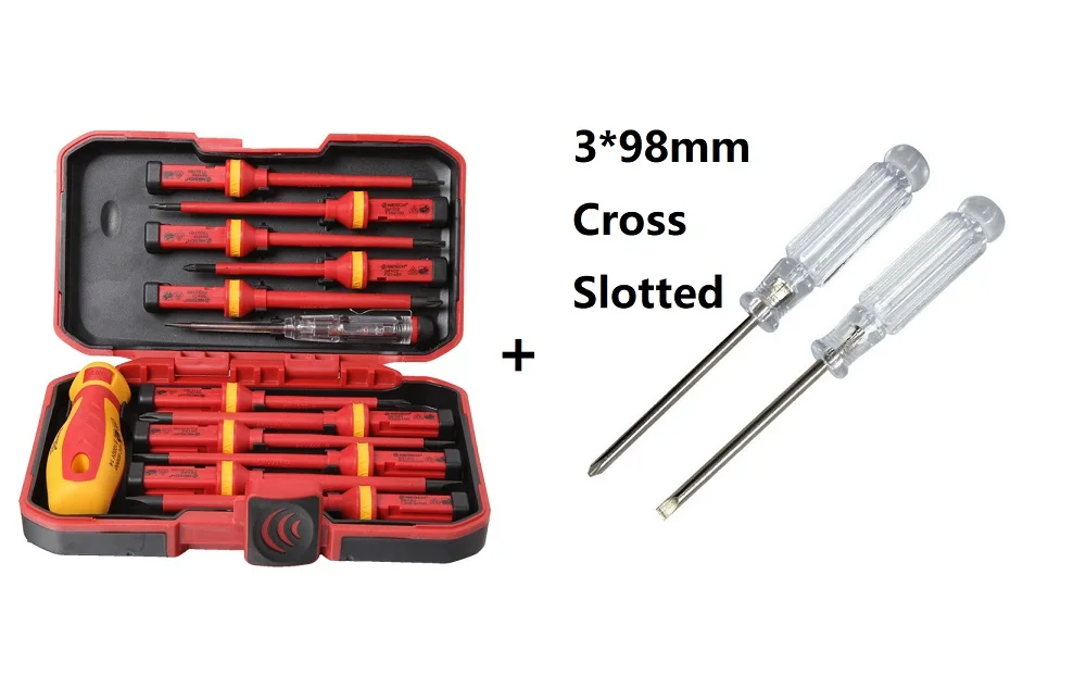 1000 В изолированные отвертки набор магнитные прорези Phillips Pozidriv Torx Bits Electrician электрика отвертка тест карандаш - Цвет: Type 1