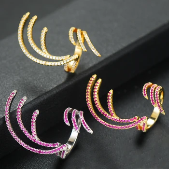 

GODKI 2019 Charm Trendy Angel Wing Statement Stacks Rings for Women Cubic Zircon Finger Rings Beads Ring Boho Beach Jewelry