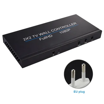 

DC 12V 4 Channel Full HD 1080P TV Images Stitching Screen Splicing Mall Alloy Anti Slip Video Wall Controller 2x2 4x1 Universal