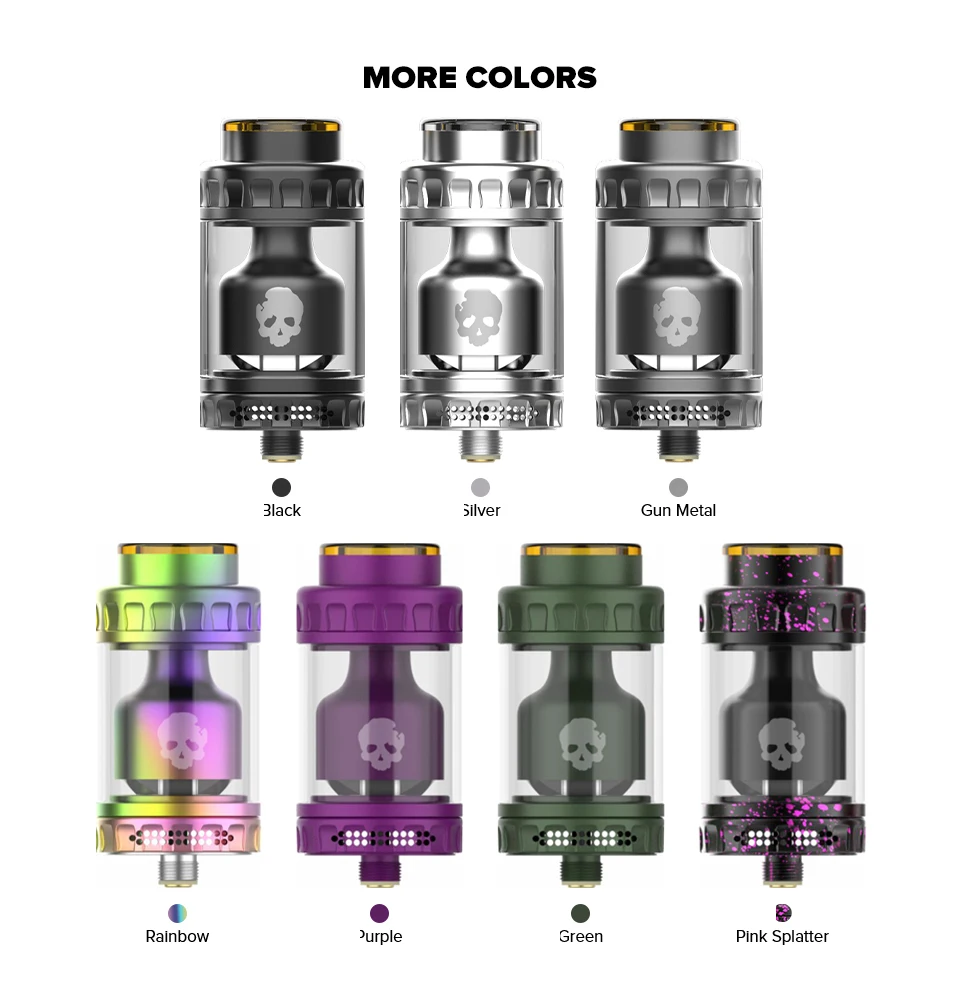 DOVPO BLOTTO RTA Танк Vape 2 мл электронная сигарета распылитель с 6 мл стеклянная пузырьковая трубка для 510 Pin коробка мод испаритель