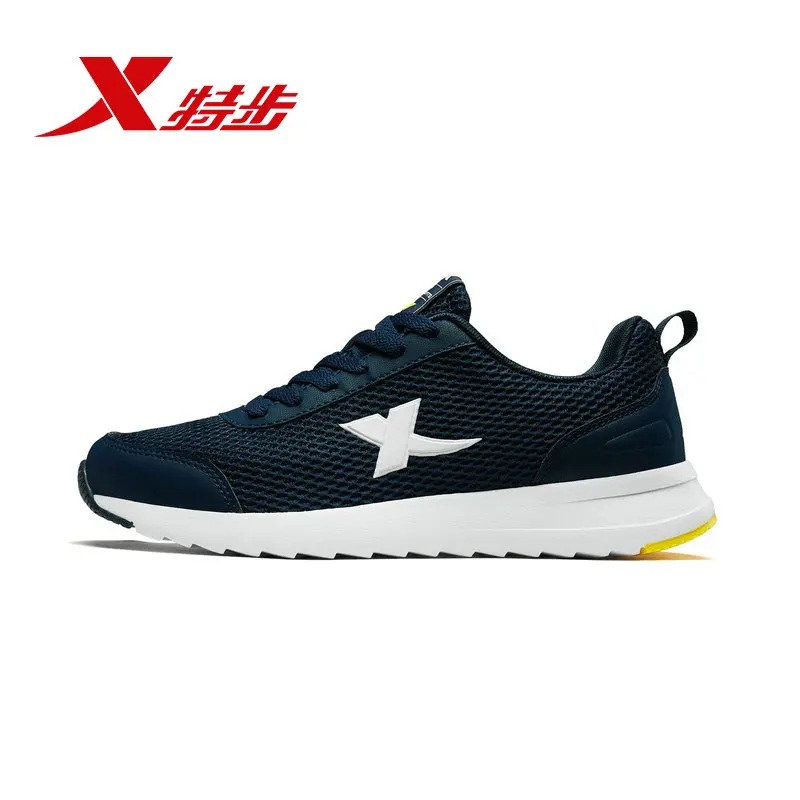 XTEP/Мужская Спортивная обувь; летняя дышащая обувь с сеткой; цвет бежевый, синий, черный; мужские кроссовки для бега; обувь для мужчин; 881219329509 - Цвет: blue