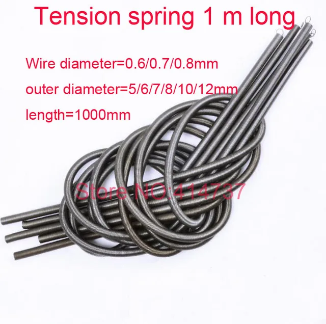 0.6/0.7/0.8mm wire Spring tension spring 1 m long Spring steel Sheath