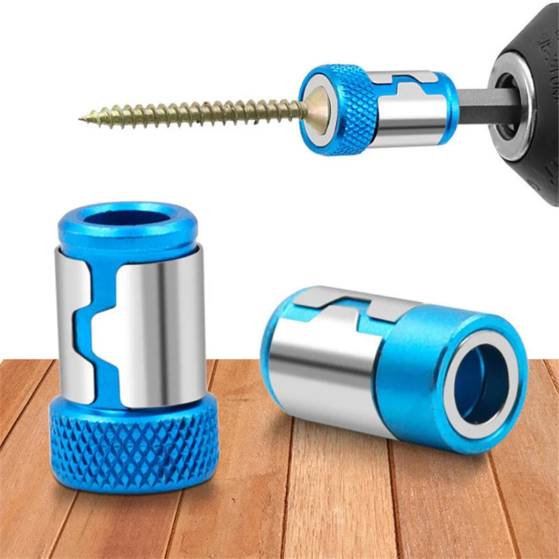 1Pc Universal Magnetic Ring  Metal Screwdriver Bit Magnetic Ring For 6.35mm Shank Anti-Corrosion Drill Bit Magnet Powerful Ring 50mm tct annular cutter 3 4 universal shank 12 65mm carbide hollow core drill bit 2 metal hole saw use for magnetic drill