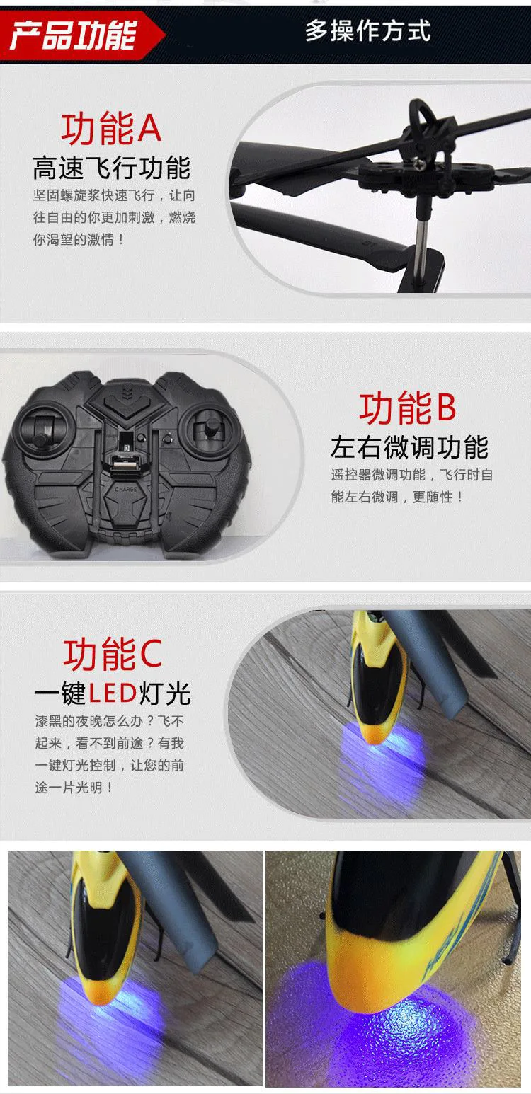 Mini Model Remote Control SMV Helicopter Aircraft LED Light High-Speed Drop-resistant Model Plane Toy